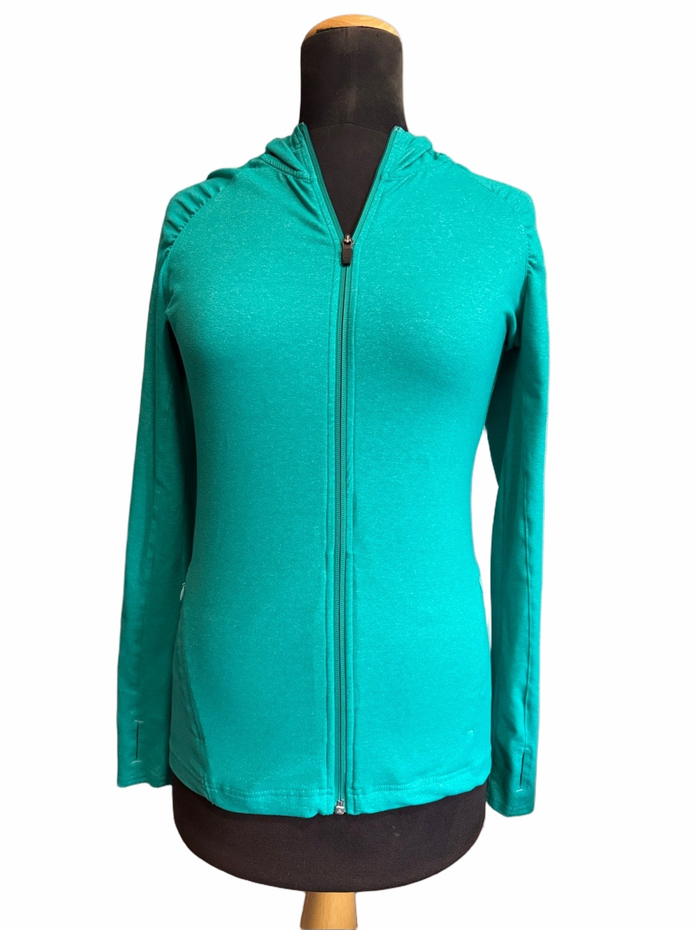Roots Green/Teal Lightweight Full Zip Hoodie, Size M